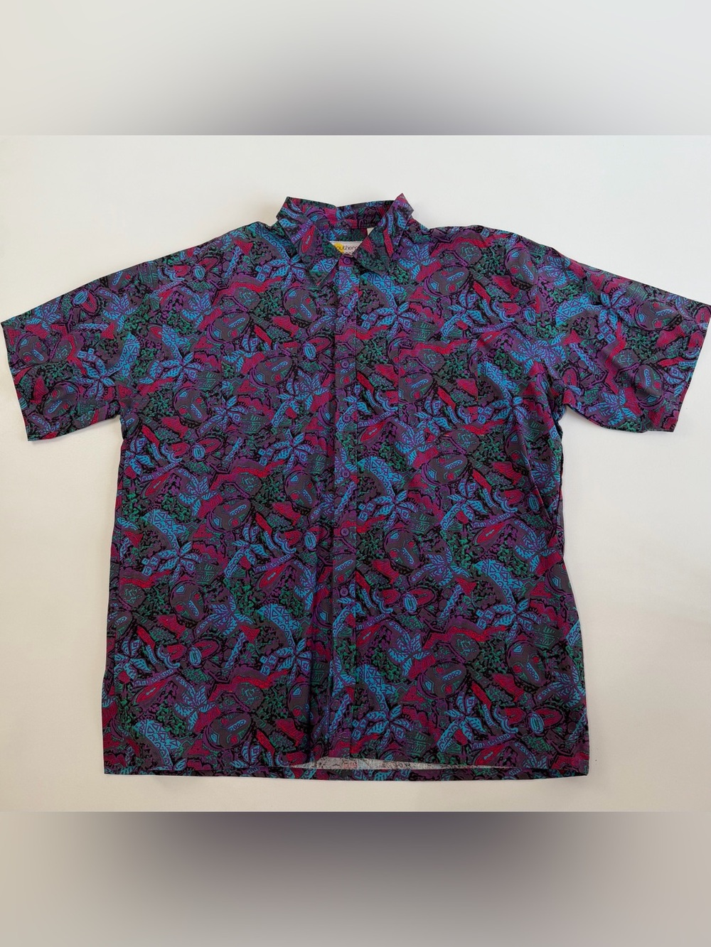 VTG 90s Southern Classics Mens XL Multicolor Short Sleeve Button Up Cotton